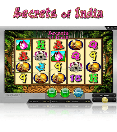 Merkur Secrets of India Spiel