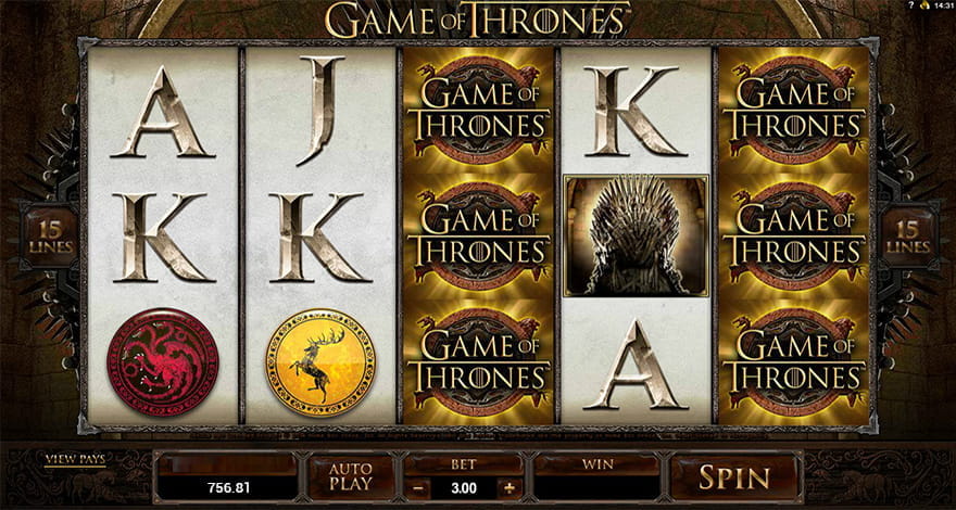 Microgaming’s Game of Thrones Video Slot Appearance