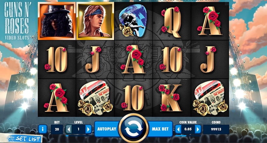 Top Pokie Slots Guns N' Roses 