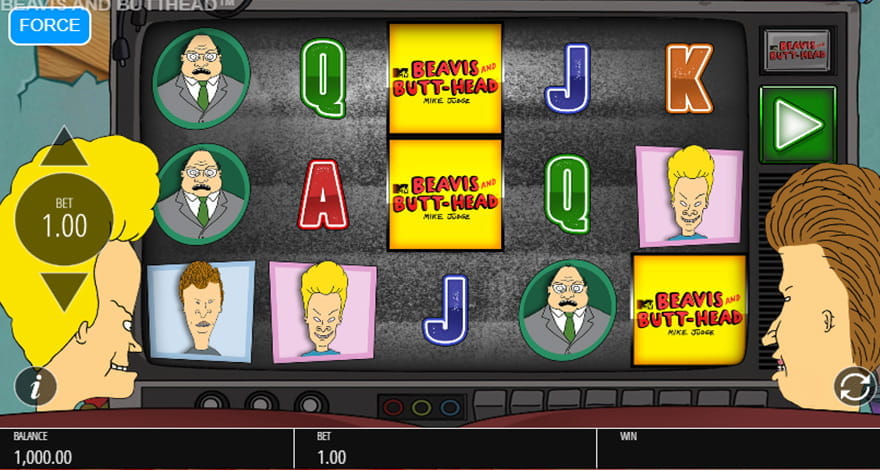 Win Free Spins on Beavis and Butt-Head Cartoon Slot Machine